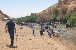 العشرات يشاركون في تنظيف وتهيئة ضفاف نبع العوجا شمال أريحا