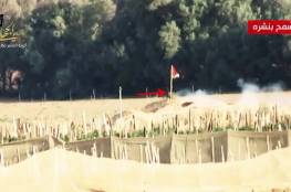 شاهد: ألوية الناصر تنشر فيديو حول عملية كمين العلم 2 على حدود غزة