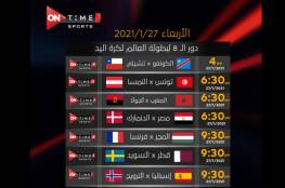 مشاهدة مباراة مصر والدنمارك بث مباشر في كأس العالم لكرة اليد 2021