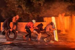 إصابة العشرات بالاختناق خلال مواجهات مع الاحتلال في برقة