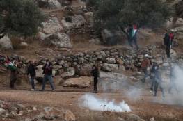 إصابة مواطنين بالرصاص "المطاطي" إثر قمع الاحتلال فعالية سلمية شرق نابلس