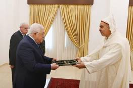 الرئيس عباس يتقبل أوراق اعتماد رئيس مكتب تمثيل المملكة المغربية