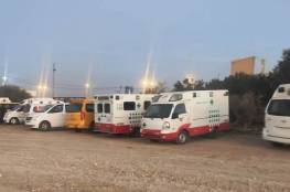 وصول قافلة سيارات إسعاف ومعدات نقل لذوي الاحتياجات الخاصة إلى غزة