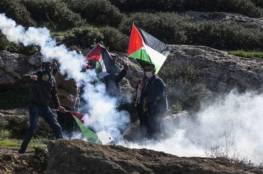 نابلس: الاحتلال يقمع مسيرتين سلميتين ضد الاستيطان في بيتا وبيت دجن