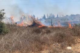 12 حريقًا في بمستوطنات غلاف غزة بفعل البالونات الحارقة