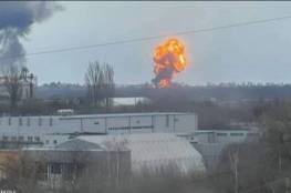 بالفيديو: قصف روسي يدمر مطارا أوكرانيا بالكامل