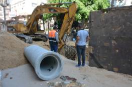 الانتهاء من تمديد خطوط تصريف مياه الأمطار في خان يونس