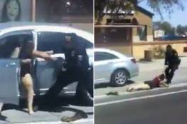 فيديو.. شرطي أمريكي يسحل امرأة في الشّارع!