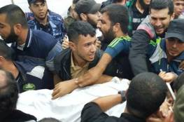 استشهاد " الشاب أنس أبو عصر متأثرًا بجراحه التي أصيب بها الجمعة الماضية شرق غزة 