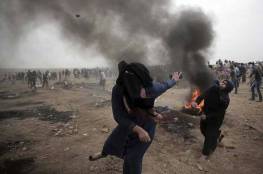 صور.. ارتفاع عدد الاصابات الى 1170 على حدود غزة في "جمعة عمال فلسطين" 