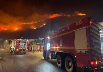 حريق كبير قرب جنين و"إسرائيل" تجلي المستوطنين (فيديو)