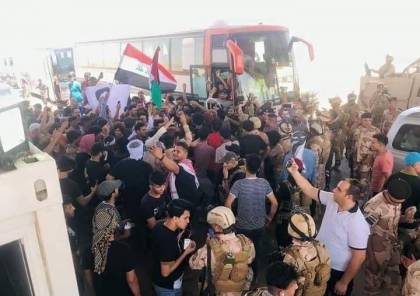 متظاهرون عراقيون يحاولون الوصول إلى فلسطين عبر الحدود مع الأردن