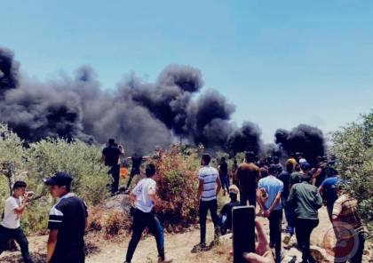 إصابات خلال مواجهات مع الاحتلال في بيت دجن 