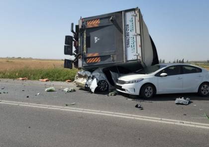 شاهد: مصرع 3  إسرائيليين وإصابة 6 في حادث سير قرب كريات ملاخي 