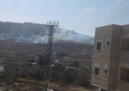 اندلاع حرائق شديدة في منطقة "العقايب" غرب نابلس