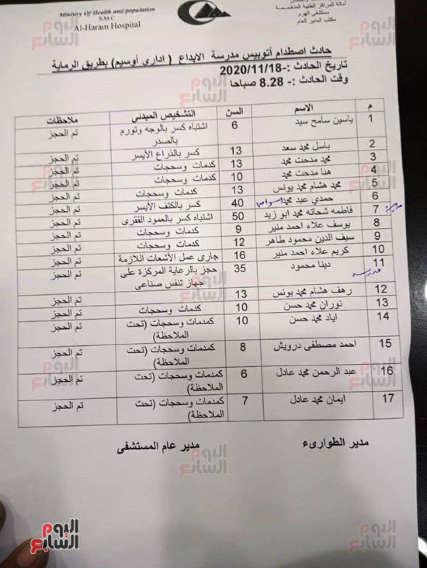 حادث مدرسة الهرم