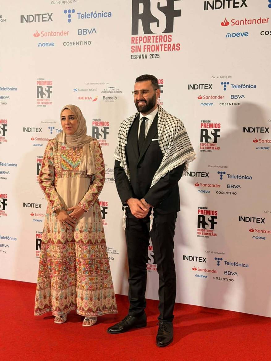 صحفيو غزة يفوزون بجائزة حرية الصحافة للعام في مدريد