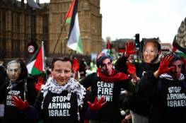 شاهد: متظاهرون مؤيدون للفلسطينيين يغلقون جسرا أمام البرلمان البريطاني