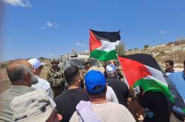 الاحتلال يقمع فعالية ضد الاستيطان على أراضي "أبو لوقا" شرق طولكرم