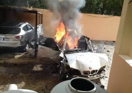 صور : محاولة اغتيال أحد كوادر حماس بتفجير سيارته في صيدا جنوبي لبنان