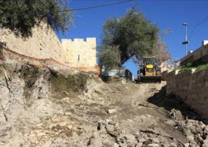 مواصلة أعمال الحفر داخل أرض المقبرة "صرح الشهداء" في القدس