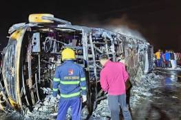 مصرع 25 شخصا جراء اندلاع حريق في حافلة بالهند