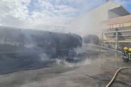 السيطرة على حريق داخل مصنع ومعمل للإسفلت ببلدة جماعين جنوب غرب نابلس