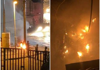 فيديو: إحراق كاميرات مراقبة تابعة للاحتلال في بلدة سلوان