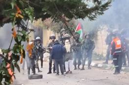 الهلال الأحمر: 100 اصابة خلال مواجهات مع الاحتلال في برقه