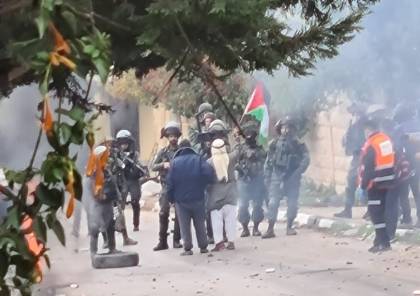 الهلال الأحمر: 100 اصابة خلال مواجهات مع الاحتلال في برقه
