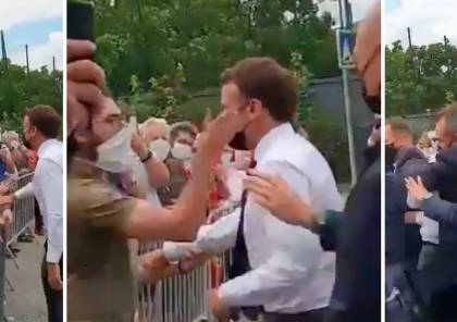 فيديو : شاب يصفع الرئيس الفرنسي "ماكرون" على وجهه خلال رحلة داخلية