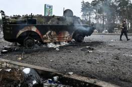 تدمير رتل دبابات روسي ومقتل قائد الفوج قرب كييف (شاهد)