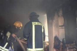 الدفاع المدني يخمد حريق بشقة في جنين
