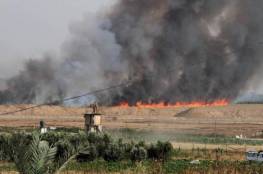 بعد توقف منذ ما يزيد عن 7 أشهر.. حريقان في غلاف غزة بفعل إطلاق بالونات حارقة