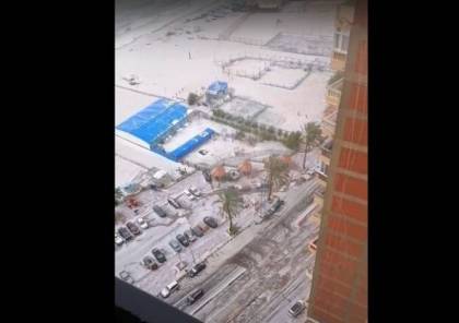 فيديو.. الثلوج تتساقط في مشهد قد يشاهده البعض لأول مرة في مصر