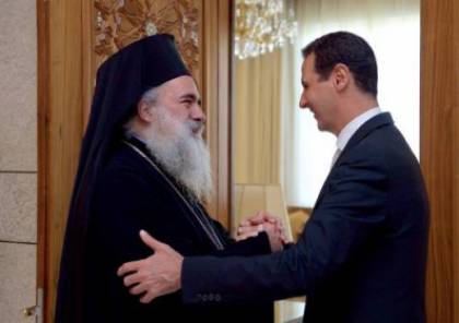 المطران عطا الله حنّا زار سوريّة والتقى الرئيس الأسد