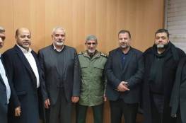 حماس تكشف تفاصيل الاتصال الهاتفي بين هنية وقائد فيلق القدس إسماعيل قاني
