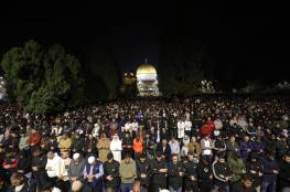 200 ألف مصل يؤدون العشاء والتراويح في المسجد الأقصى المبارك
