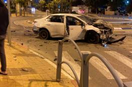 فيديو ..انفجار سيارة في ريشون لتسيون جنوب تل أبيب 