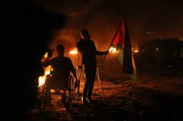 صور.. اصابة شاب برصاص الاحتلال في فعاليات وحدة الارباك الليلي شرق غزة