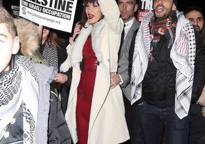 صور: عارضة الأزياء بيلا حديد تشارك المتضامنين مع القدس في لندن