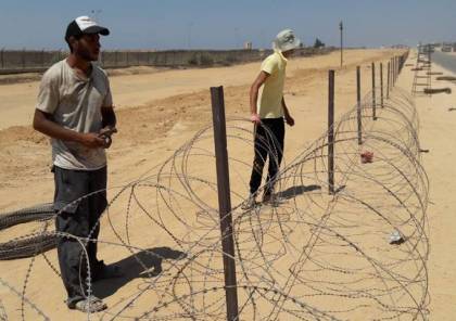 صور: داخلية غزة تبدأ المرحلة الثانية من إقامة المنطقة الأمنية مع مصر