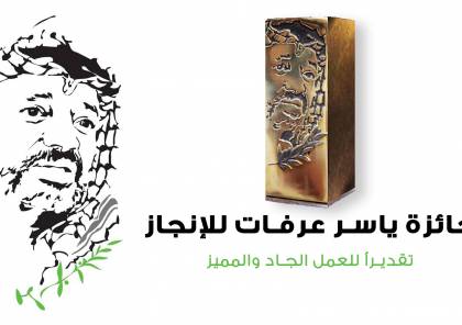 فتح باب الترشيح لجائزة ياسر عرفات للإنجاز للعام 2020
