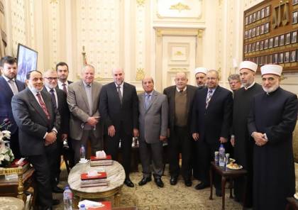 الهباش يبحث مع رئيس مجلس القضاء الأعلى المصري تعزيز التعاون المشترك