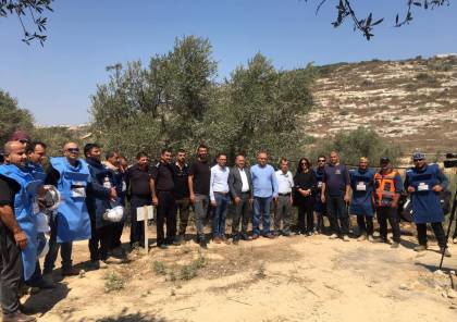 المركز الفلسطيني لمكافحة الألغام يبدأ بإزالة الألغام من حقل قباطية