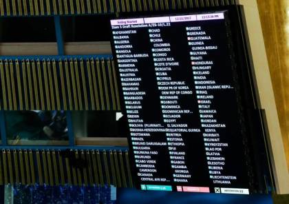 طالع: قائمة باسماء الدول التي صوتت في الامم المتحدة مع "قرار القدس" وضده
