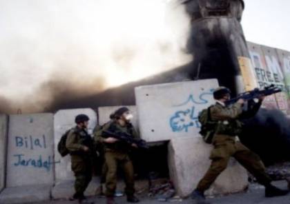 اصابة 5 جنود اسرائيليين في مواجهات مخيم قلنديا 