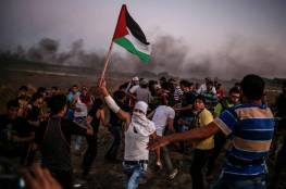 32 اصابة بينها اصابة حرجة بقمع الاحتلال متظاهرين شرق قطاع غزة