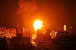 طائرات الاحتلال تشن سلسلة غارات عنيفة على مدينة غزة (شاهد)