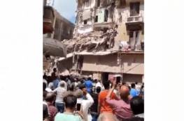 انهيار عقار مأهول بالسكان في الإسكندرية المصرية